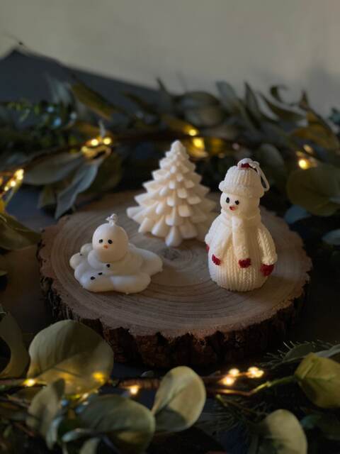 Christmas Festive Candle - Unique Novelty Gift Decorative House Birthday Reindeer Snowman Tree Santa - image 1