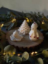 Christmas Festive Candle - Unique Novelty Gift Decorative House Birthday Reindeer Snowman Tree Santa - thumbnail 1