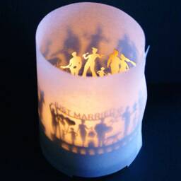 Wedding Gift Shadow Play Candle - Romantic Silhouette, Anniversary