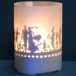 Wedding Gift Shadow Play Candle - Romantic Silhouette, Anniversary - thumbnail 2