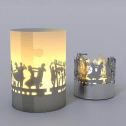Wedding Gift Shadow Play Candle - Romantic Silhouette, Anniversary - thumbnail 4