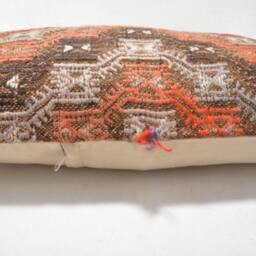 "Kilim Pillow, Wool Kilim Cousin From Anatolia , 30x60 cm, 12""x24" - thumbnail 3