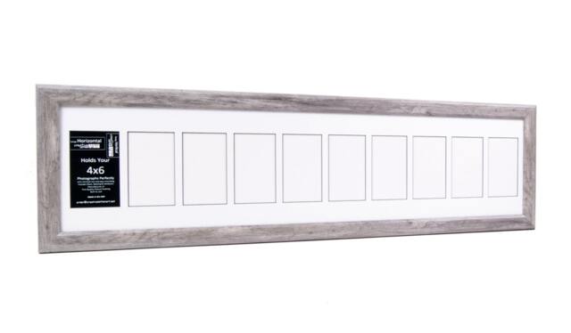 4x6 Multiple 2 3 4 5 6 7 8 9 10 11 12 13 14 Opening Driftwood Picture Frame With Mat, Multi Photo Collage - image 1