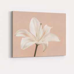 Cream White Lily Bouquet Yellow Botanical Illustration Canvas Wall Art Print Decor Picture Ready To Hang - thumbnail 4