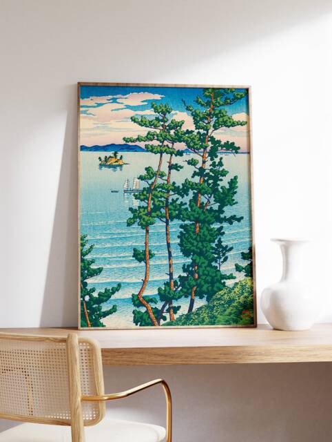 Hasui Kawase Japanese Poster, Nishi Park, Water Decor, Asian Wall Art, Traditional Spectacular Scenery Print, Nature Poster - image 1
