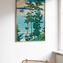 Hasui Kawase Japanese Poster, Nishi Park, Water Decor, Asian Wall Art, Traditional Spectacular Scenery Print, Nature Poster - thumbnail 2