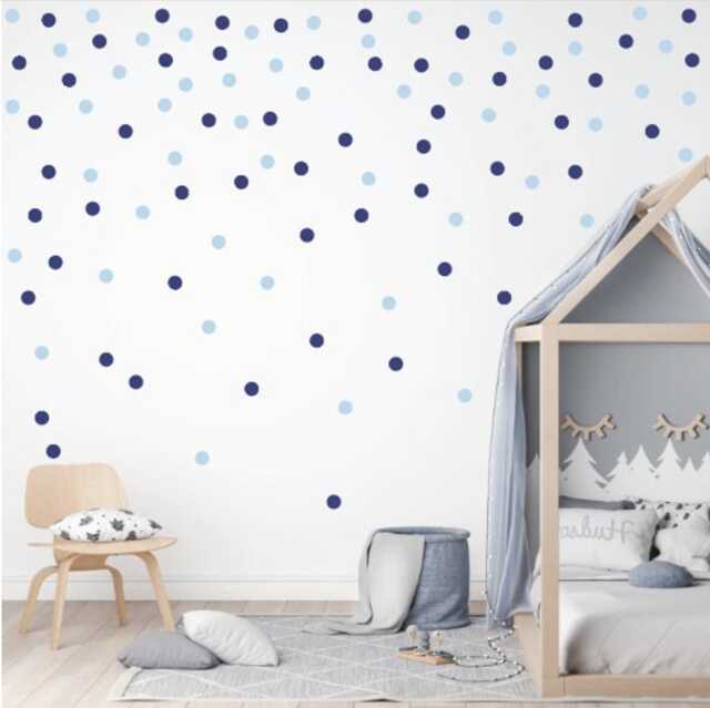 Polka Dot Wall Decal, Confetti Art, Diy Large Backdrop Sprinkle Stickers, Peel & Stick Wallpaper Vinyl, Nursery Circles Girls Room Decor - image 1