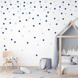Polka Dot Wall Decal, Confetti Art, Diy Large Backdrop Sprinkle Stickers, Peel & Stick Wallpaper Vinyl, Nursery Circles Girls Room Decor - thumbnail 1