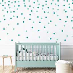 Polka Dot Wall Decal, Confetti Art, Diy Large Backdrop Sprinkle Stickers, Peel & Stick Wallpaper Vinyl, Nursery Circles Girls Room Decor - thumbnail 2