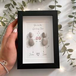 Special Friend You Are The Gin To My Tonic Birthday Gift Pebble Art Unique Small Picture Frame Stone People Personalised 50Th 60Th 40Th Her - thumbnail 2