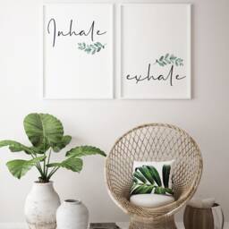 Inhale, Exhale Wall Prints, Two Variations Available To Order, Printed On White Matte Finish Premium Paper, A5, A4 & A3 Sizes Available - thumbnail 2