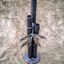 Hand Forged Iron Bamboo Sculpture, Blacksmith Art, Made in Usa - thumbnail 2