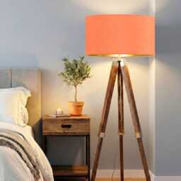 New Luxury Make By Order Peach Velvet Upholstery Lamp Shade & Pendant Light With Metallic Lining Suitable For All Purpos - thumbnail 2
