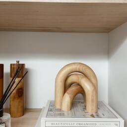 Decorative Wood Arch Object - Set Of 3 Sculpture Set Handmade Arch Decor Object Modern Home Minimalist - thumbnail 2