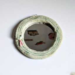 Ceramic Mirror With Snake Or Floral Pattern - thumbnail 3