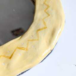 Ceramic Mirror With Snake Or Floral Pattern - thumbnail 4