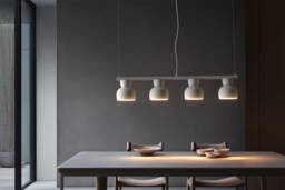 Linear Pendant Light, Dining Table Row Hanging Lamp, Modern Kitchen Fixture, Naaya Linea Cusp
