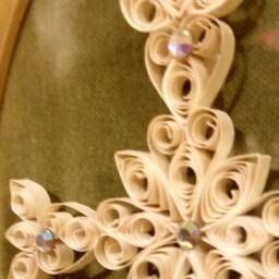 Custom Paper Quilled Cross Wall Decor, Filigree With Rhinestones - thumbnail 2