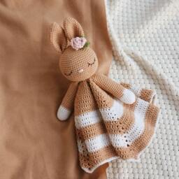 Personalized Lamb Lovey Blanket Soft Plush Baby Security Blanket - thumbnail 4