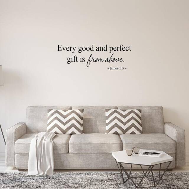 Every Good & Perfect Gift Is From Above Nursery Wall Art Decal James 117 Baby's Room Vwaq-193 - image 1