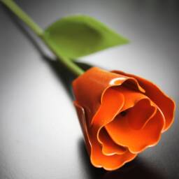 Metal Tulip, Orange Wedding Flower, Industrial, 11Th Anniversary, 6Th 4Th Mothers Day - thumbnail 3