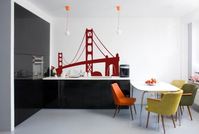 Golden Gate Bridge Wall Decal San Francisco Landmark Vinyl Art - image 1