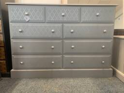 Large Chest Of Drawers Painted Bespoke Stencilled