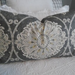 Pillow Cover.slipcovers.farmhouse Glam.greys.taupe.beige.cream Cover.toss Pillow.bold Print - thumbnail 3