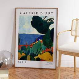 Andre Derain Exhibition Poster, Vue De Cassis, French Expressionist Print, Fauvist Wall Art, Scenery & Nature A1/A2/A2/A3 - thumbnail 3
