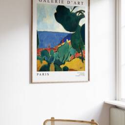 Andre Derain Exhibition Poster, Vue De Cassis, French Expressionist Print, Fauvist Wall Art, Scenery & Nature A1/A2/A2/A3 - thumbnail 2