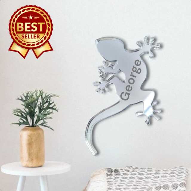 Personalized Gecko Acrylic Mirror Wall Art - image 1
