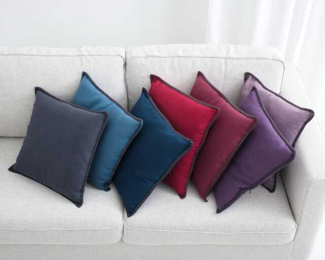 Linen Pom Pillowcase, Washed Linen Pillowcase With Zipper. Stylishe Custom Size Throw Pillows - image 1