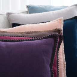Linen Pom Pillowcase, Washed Linen Pillowcase With Zipper. Stylishe Custom Size Throw Pillows - thumbnail 3