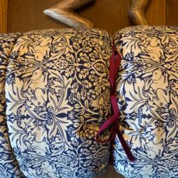 William Morris Blue Brer Rabbit Throw/ Lap Blanket/ Christmas Gift Of Warmth - thumbnail 3