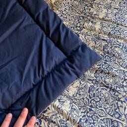 William Morris Blue Brer Rabbit Throw/ Lap Blanket/ Christmas Gift Of Warmth - thumbnail 4