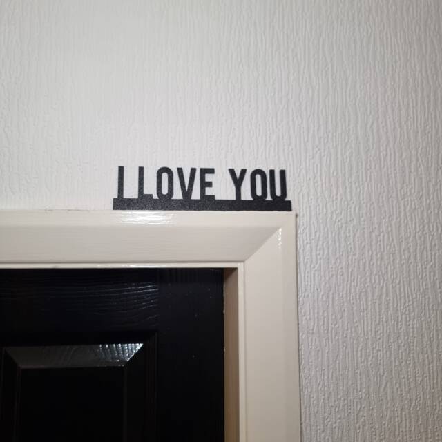 I Love You Door Topper, Shelf Decor, Wall Quirky Home Interior Gift, Door Decoration - image 1