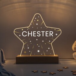 Personalised Led Star Lamp, Kids Night Light Gift, Baby Light, Birthday Gifts For Kids, Bedroom Nursery Table - thumbnail 3