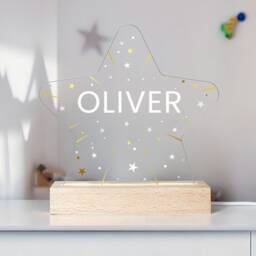 Personalised Led Star Lamp, Kids Night Light Gift, Baby Light, Birthday Gifts For Kids, Bedroom Nursery Table - thumbnail 4