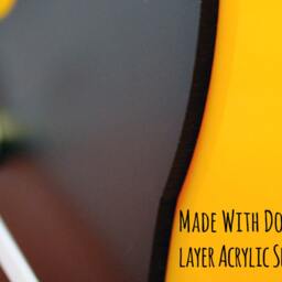 Cat Waiting - Black & Yellow Silhouette Wall Clock - thumbnail 2