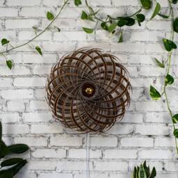 Designer Wall Lamp Made Of Satin Walnut Wood. Handmade Wooden From Cologne Studio - thumbnail 2