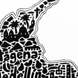 Colombia Map Art Print - Of Original Hand Drawn Map Including Landmarks, Culture, Symbols, & Cities - thumbnail 3