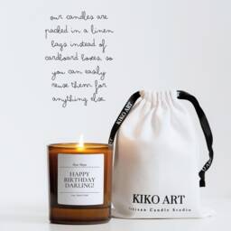 Apple & Cinnamon Soy Candle 20Cl/30Cl Amber Refillable Glass Jars Autumn Gift For Her Christmas Personalised Gifts - thumbnail 3