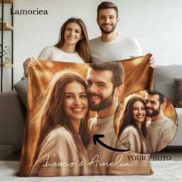 Custom Couple Anniversary Blanket, Throw Valentine Funny Gift, Wedding Married Gift