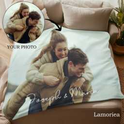 Custom Couple Anniversary Blanket, Throw Valentine Funny Gift, Wedding Married Gift - thumbnail 2