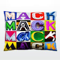 Personalized Pillow Featuring Mack in Photos Of Sign Letters Custom Couch Cushions Colorful Pillows Photo Pillow Sofa Pillows