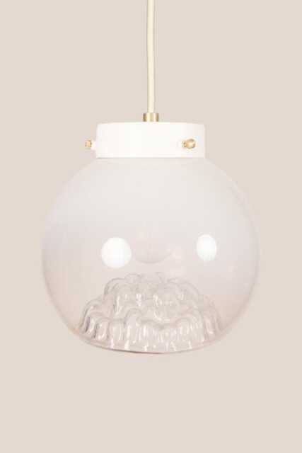 Alenka Vintage Pendant Light Mcm Hanging Handcrafted Glass Lamp Retro Ceiling Fixture Yugoslavia Gold Brass - image 1