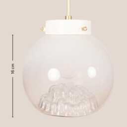 Alenka Vintage Pendant Light Mcm Hanging Handcrafted Glass Lamp Retro Ceiling Fixture Yugoslavia Gold Brass - thumbnail 4