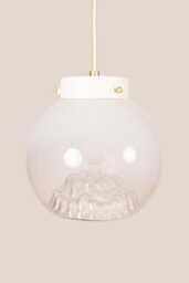 Alenka Vintage Pendant Light Mcm Hanging Handcrafted Glass Lamp Retro Ceiling Fixture Yugoslavia Gold Brass