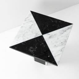 Coffee Table Marble White/Black - thumbnail 2