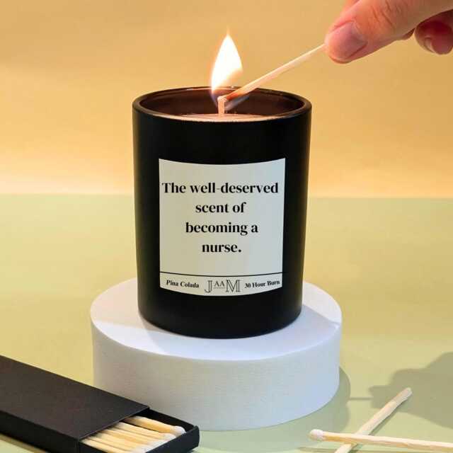 Nurse Gift. New Nurse. Qualified Well Done Candle Deserved Nurse - image 1